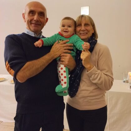 Luigi e Betty con la loro fantastica nipotina Alice, futura donatrice