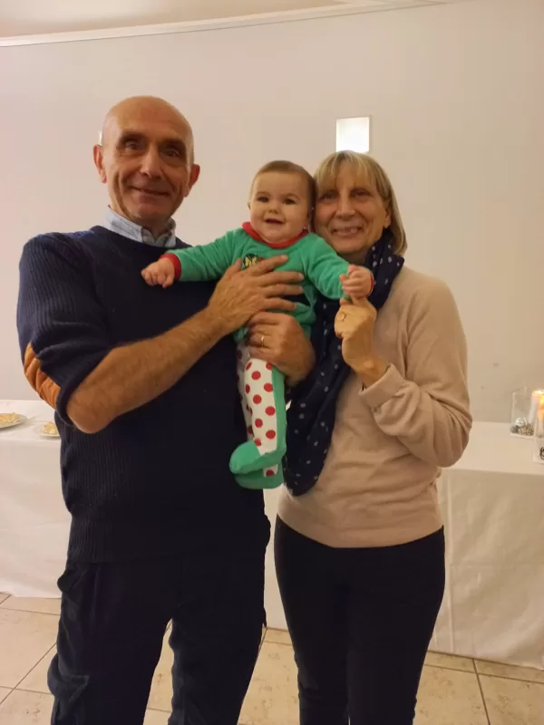 Luigi e Betty con la loro fantastica nipotina Alice, futura donatrice