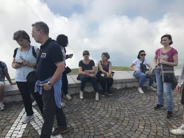 Una sosta per guardare il panorama dall'alto